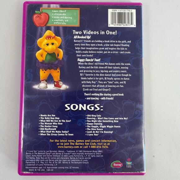 Barney's Read With Me Dance With Me DVD 2003 - Picture 2 of 3